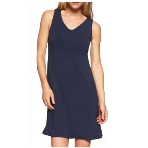 Athleta Navy Blue V-Neck Santorini Dress